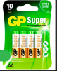 Батарейки GP Super, AA, алкалиновые, 4шт