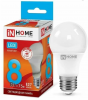 Лампа светодиодная LED-A60-VC 8Вт 230В Е27 4000К 720Лм In Home