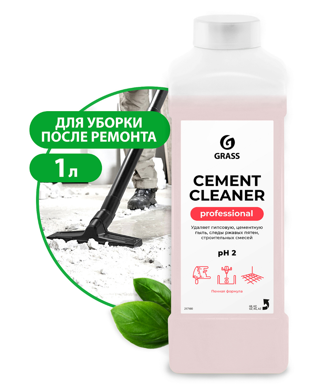 Очиститель после ремонта кислотное "Cement Cleaner" (канистра 1 л)