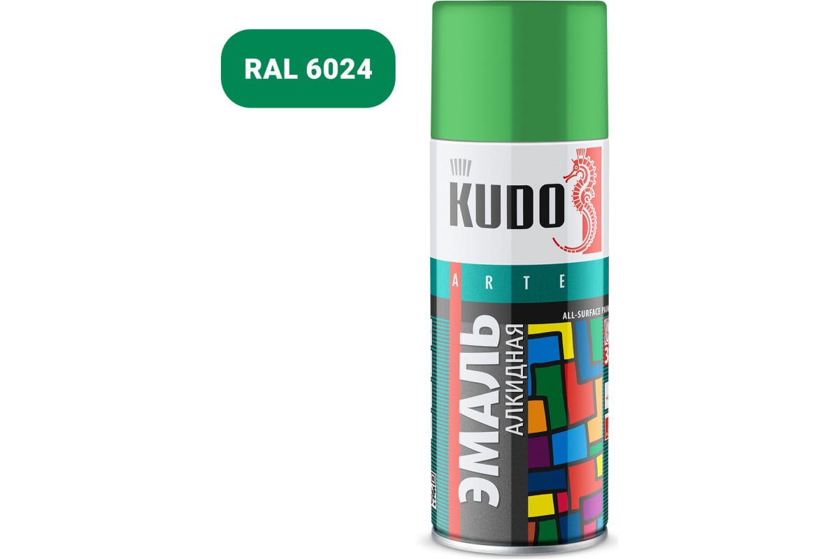 Эмаль универсальная Kudo, светло-зеленая, 520мл, арт. KU-1006