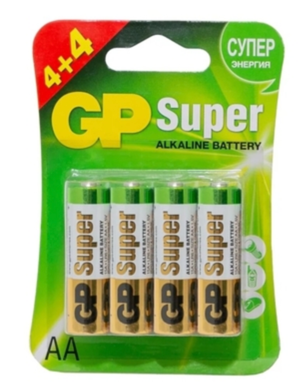 Батарейки АА GP Super (уп 8 шт)