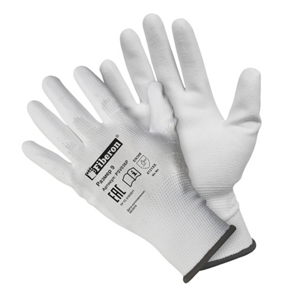 Перчатки для точный работ белые полиамид 93-260