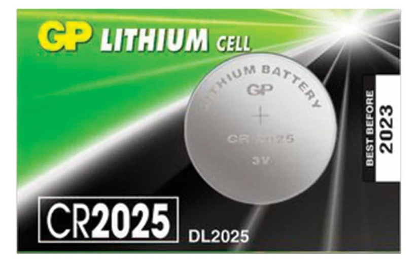 Батарейки GP CR2025, 3V, литий, бл/5шт