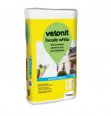 Шпаклёвка цементная финишная Vetonit Facade White 20 кг