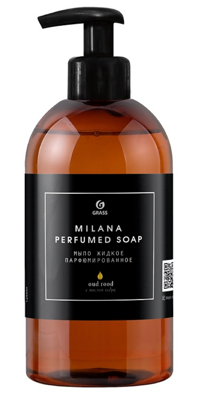 Мыло жидкое парфюмированное Grass 0.3л Milana Oud Rood с маслом кедра