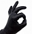Перчатки нитриловые M неопудренные черные (1 пара)