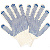 Перчатки х/б белые с синим